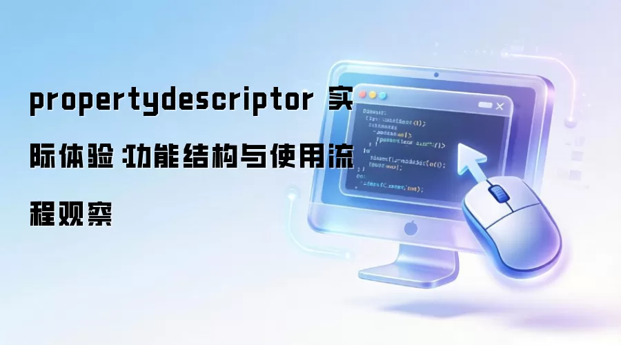 propertydescriptor 实际体验：功能结构与使用流程观察