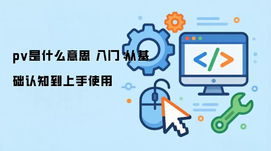 pv是什么意思 入门:从基础认知到上手使用