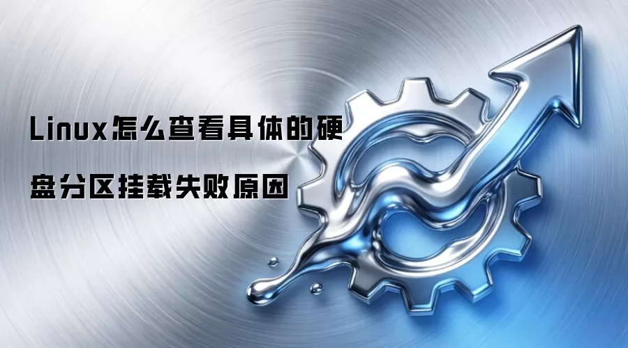 Linux怎么查看具体的硬盘分区挂载失败原因