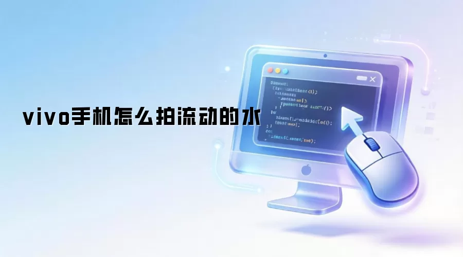 vivo手机怎么拍流动的水