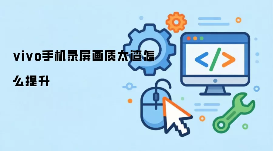 vivo手机录屏画质太渣怎么提升