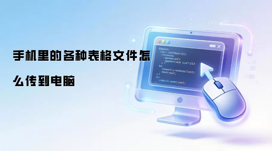 手机里的各种表格文件怎么传到电脑