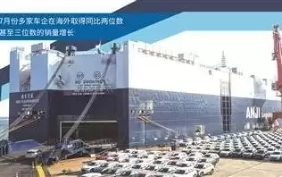中国车企“出海”保持高增长