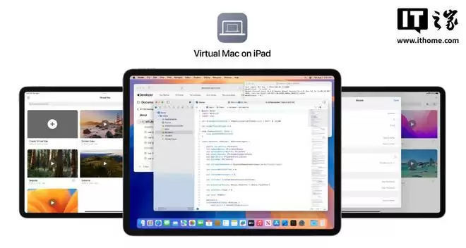 苹果iPad用上macOS虚拟机，能触屏、能用Xcode