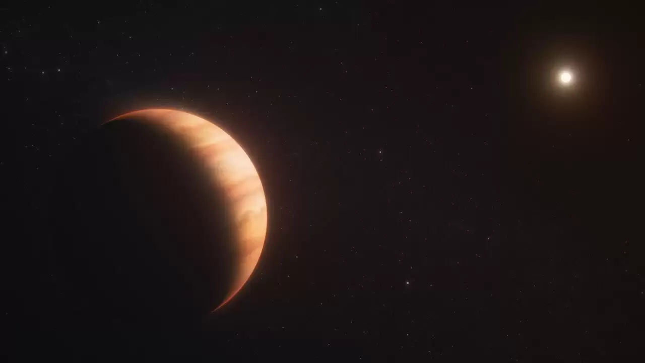 白矮星WD 1856与木星级行星示意图