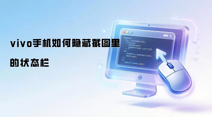 vivo手机如何隐藏截图里的状态栏