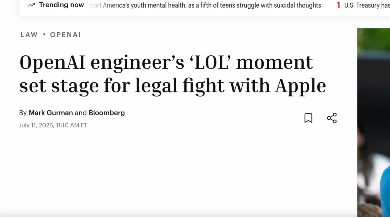 一封邮件里的“哈哈”引爆纠纷，苹果诉OpenAI工程师窃密挖角