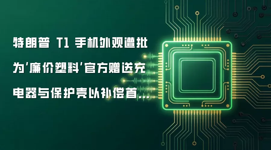 特朗普 T1 手机外观遭批为‘廉价塑料’官方赠送充电器与保护壳以补偿首发用户