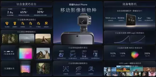 荣耀Robot Phone首发搭载驭光H1!荣耀自研影像芯片