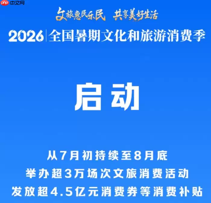 2026年全国暑期文化和旅游消费季启动