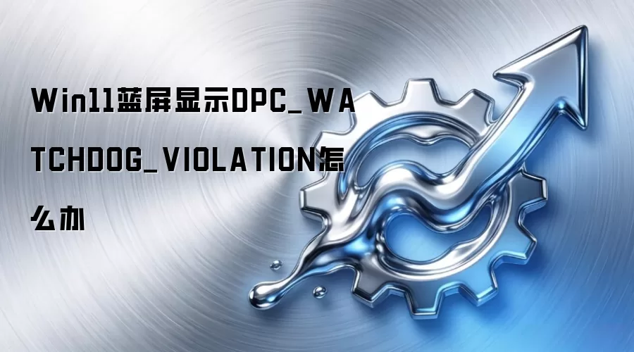 Win11蓝屏显示DPC_WATCHDOG_VIOLATION怎么办