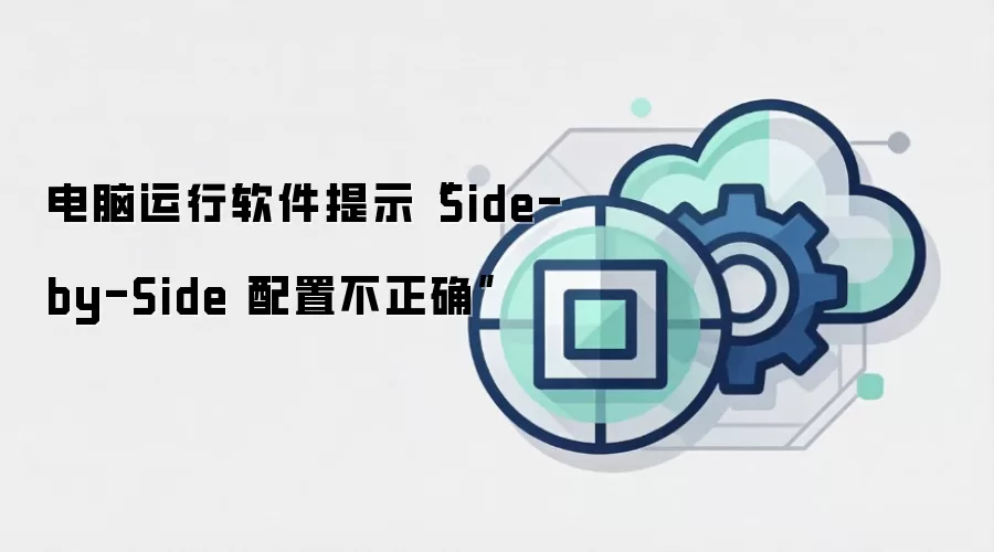 电脑运行软件提示“Side-by-Side 配置不正确”