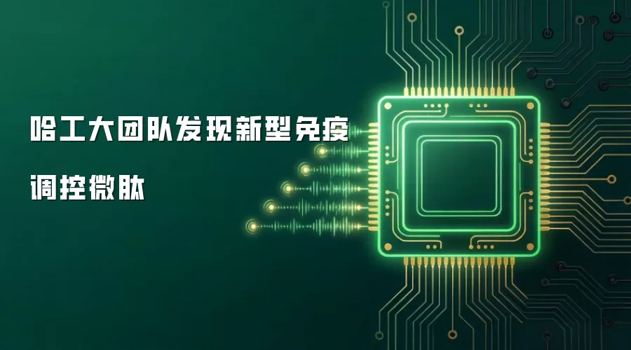 哈工大团队发现新型免疫调控微肽