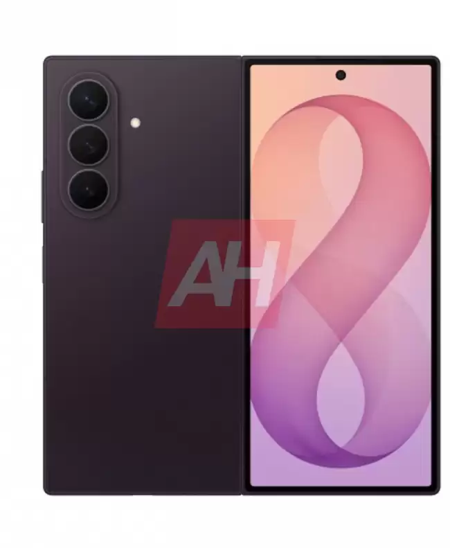 三星 Galaxy Z Fold8 Ultra 折叠手机紫色渲染图泄露