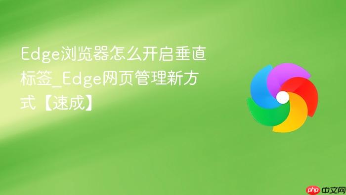 Edge浏览器怎么开启垂直标签_Edge网页管理新方式【速成】