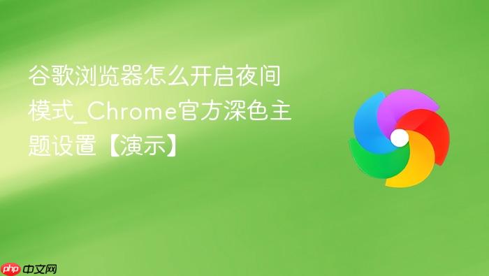谷歌浏览器怎么开启夜间模式_Chrome官方深色主题设置【演示】