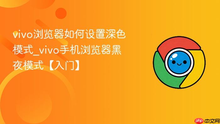 vivo浏览器如何设置深色模式_vivo手机浏览器黑夜模式【入门】