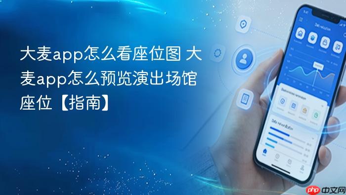 大麦app怎么看座位图