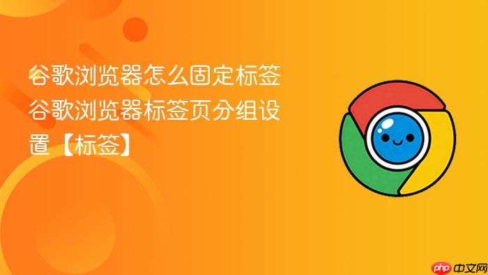 谷歌浏览器怎么固定标签 谷歌浏览器标签页分组设置【标签】