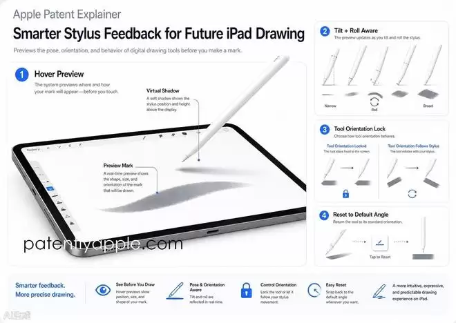 苹果Apple Pencil新专利获批：“预见”手写笔姿态