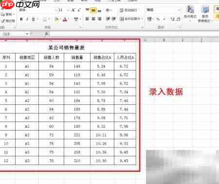 VBA实现数据升序排列
