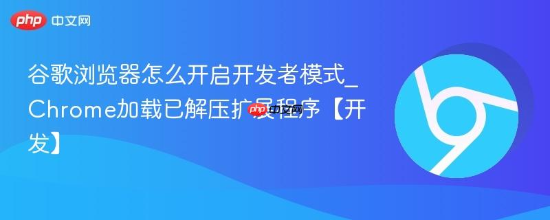 谷歌浏览器怎么开启开发者模式_Chrome加载已解压扩展程序【开发】