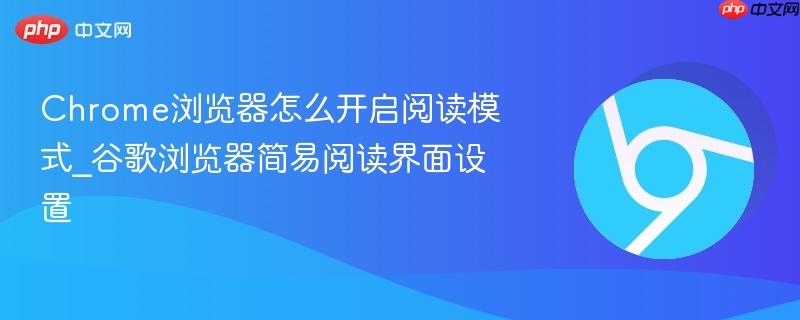 Chrome浏览器怎么开启阅读模式_谷歌浏览器简易阅读界面设置