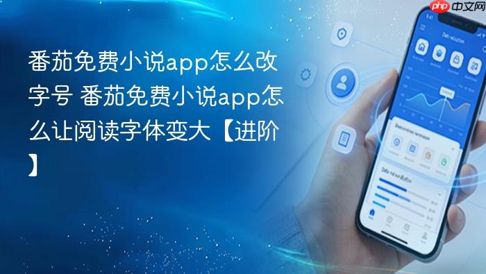 番茄免费小说app怎么改字号