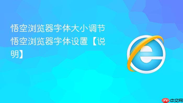悟空浏览器字体大小调节 悟空浏览器字体设置【说明】