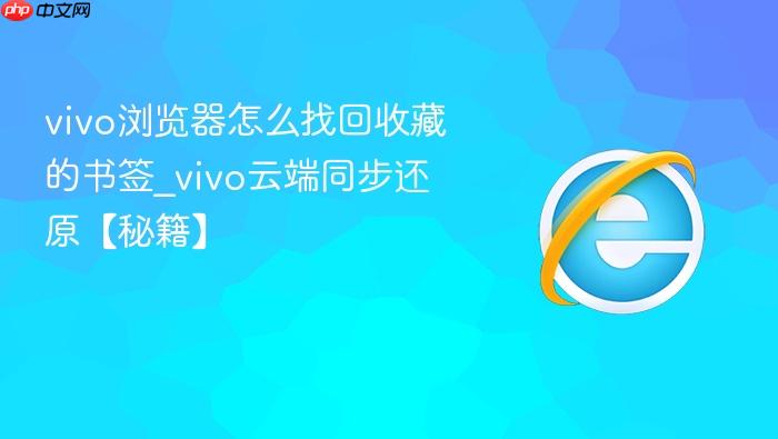 vivo浏览器怎么找回收藏的书签_vivo云端同步还原【秘籍】