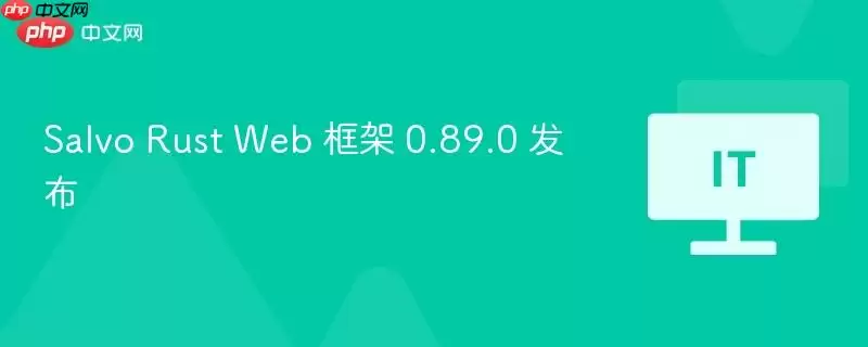 Salvo Rust Web 框架 0.89.0 发布