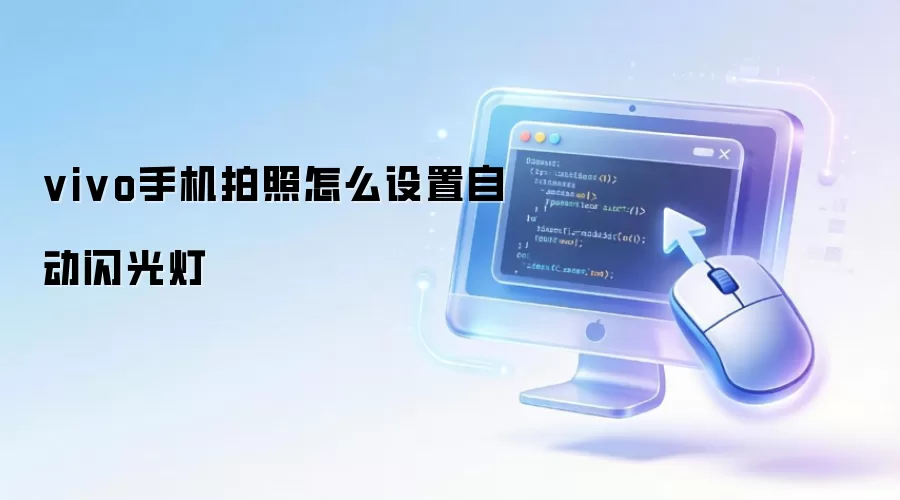 vivo手机拍照怎么设置自动闪光灯