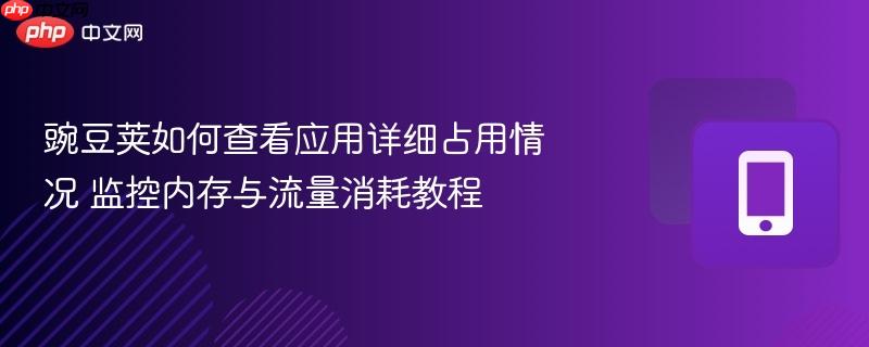 豌豆荚如何查看应用详细占用情况