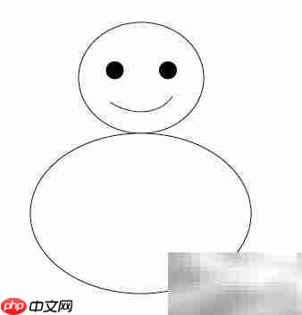 AI软件轻松绘制雪人