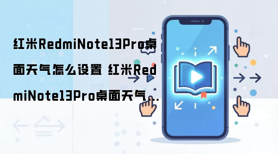 红米RedmiNote13Pro桌面天气怎么设置 红米RedmiNote13Pro桌面天气设置方法
