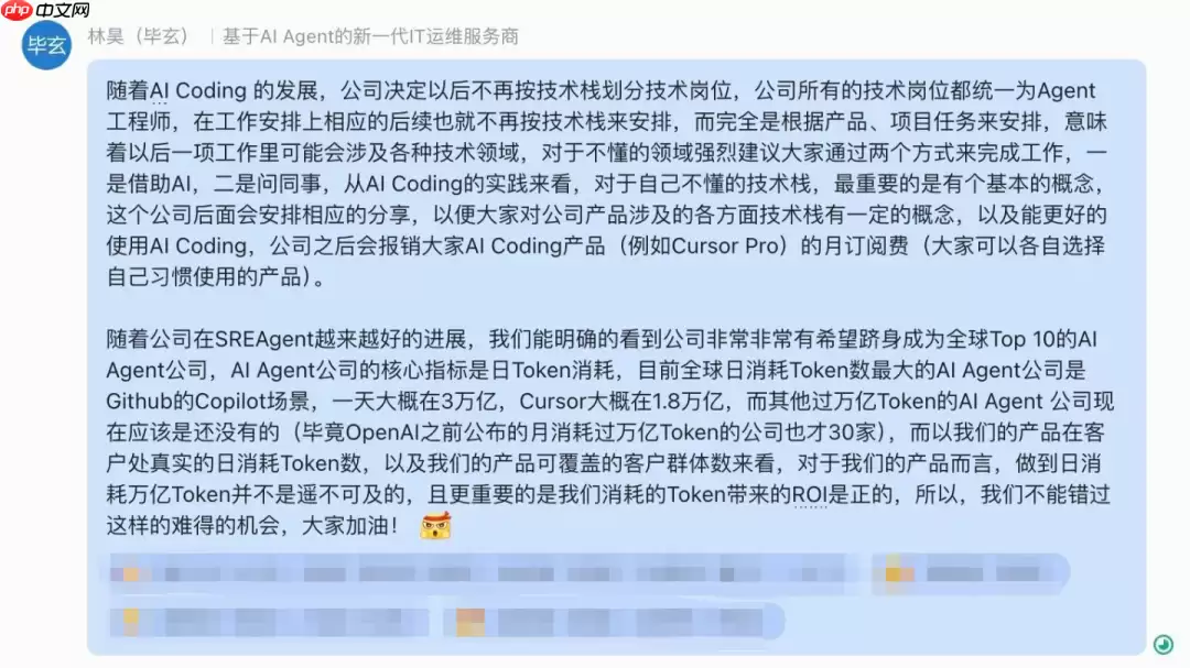 前阿里 P10 毕玄：公司未来所有的技术岗统一称为 Agent 工程师