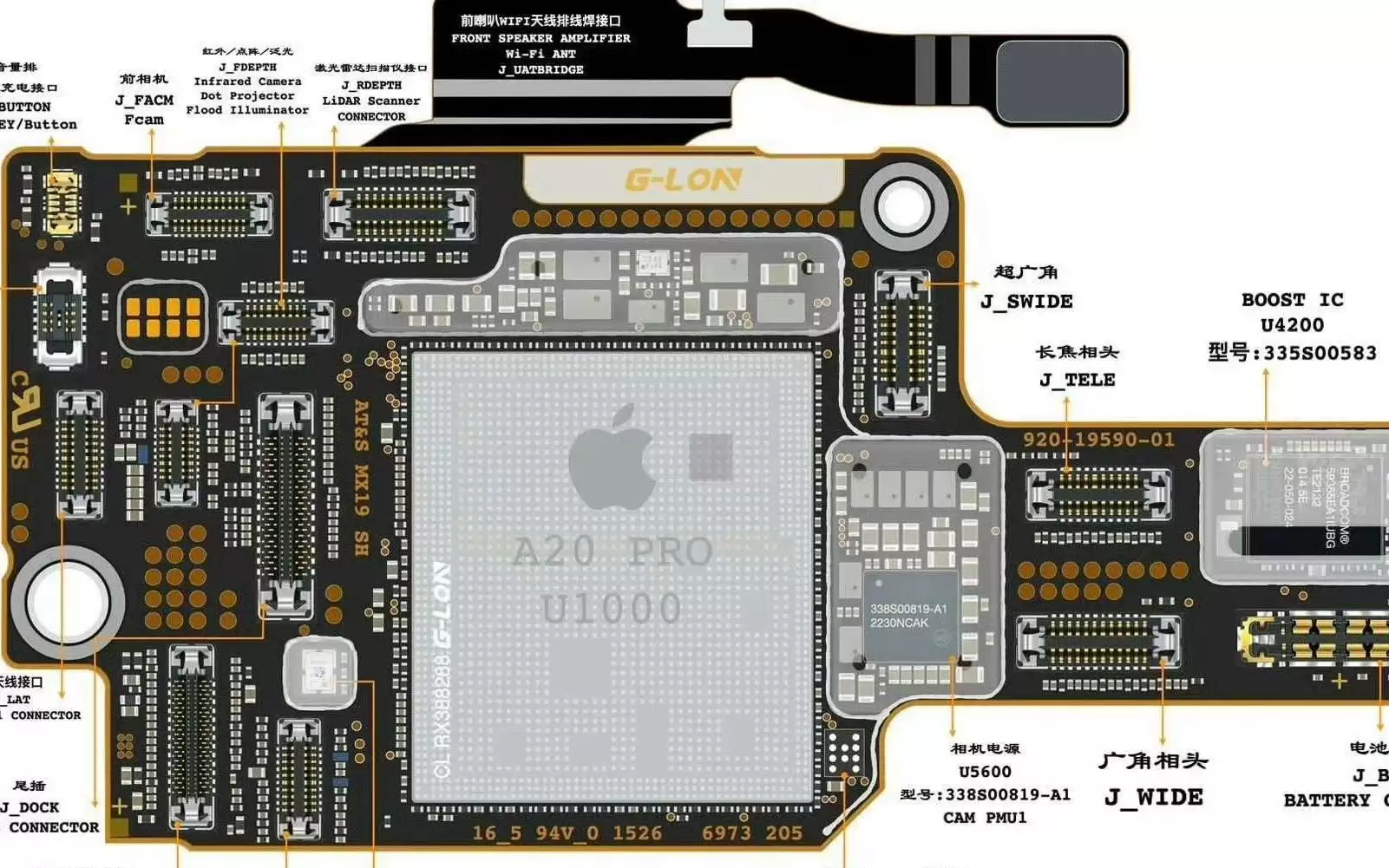 苹果iPhone 18 Pro逻辑板曝光：A20 Pro芯片、LPDDR6内存等