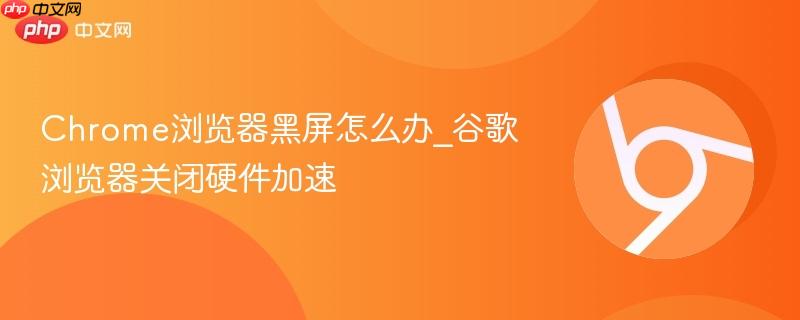 Chrome浏览器黑屏怎么办