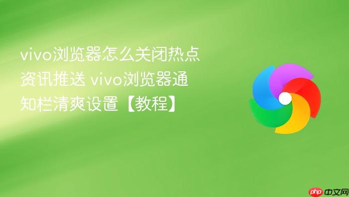 vivo浏览器怎么关闭热点资讯推送 vivo浏览器通知栏清爽设置【教程】