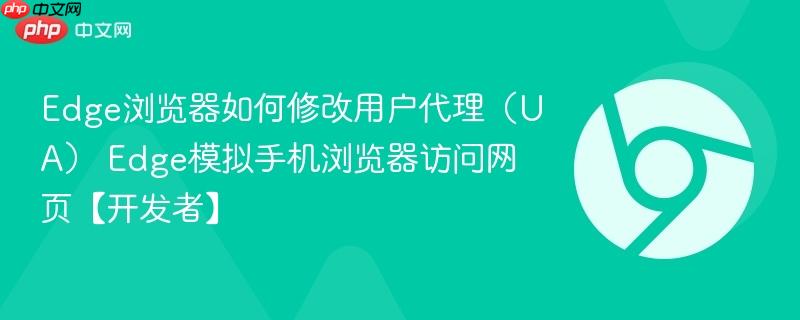 Edge浏览器如何修改用户代理