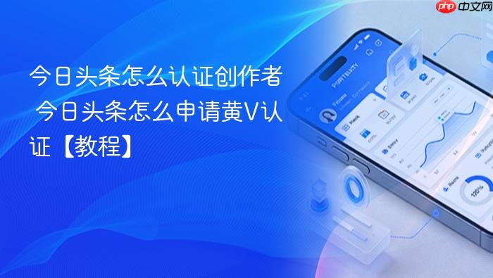 今日头条怎么认证创作者 今日头条怎么申请黄V认证【教程】