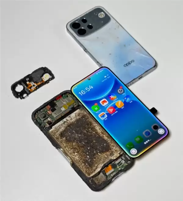 直面2000℃火箭尾焰冲击!OPPO A7 Pro Max机身都烧化了还功能正常:连电池都没坏