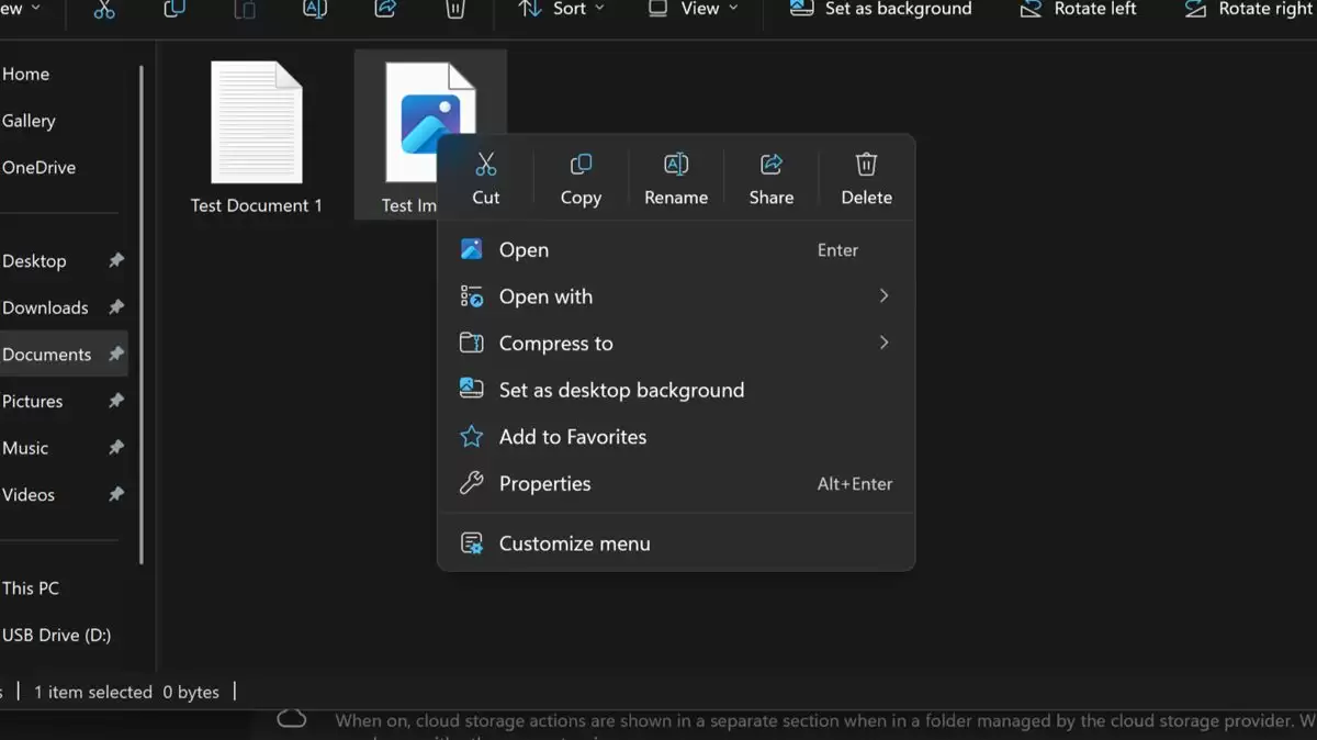 支持8项动作开关! Win11新版右键菜单定制选项Customize menu体验
