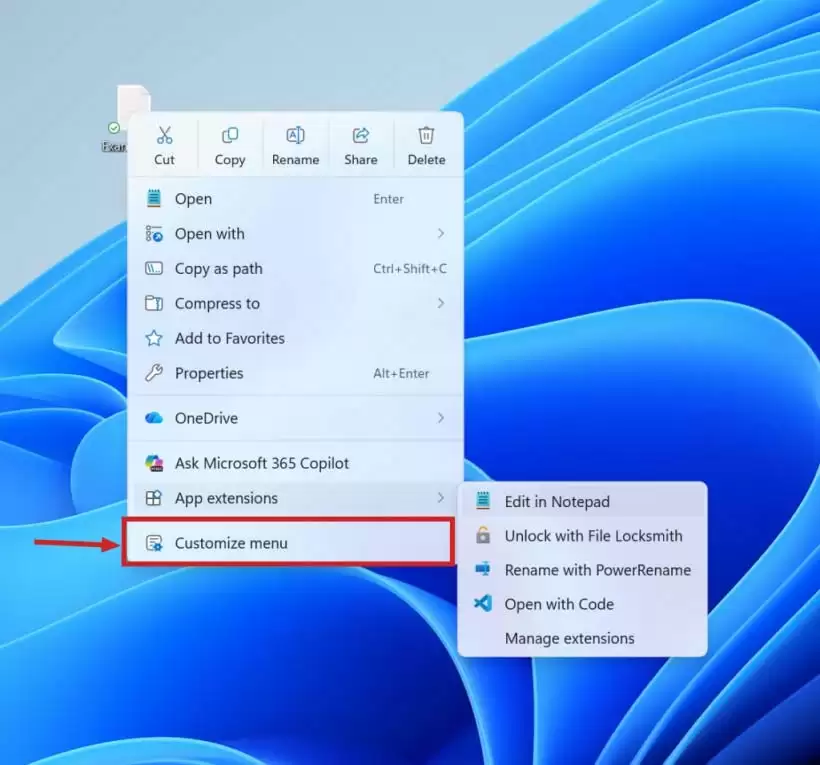 支持8项动作开关! Win11新版右键菜单定制选项Customize menu体验