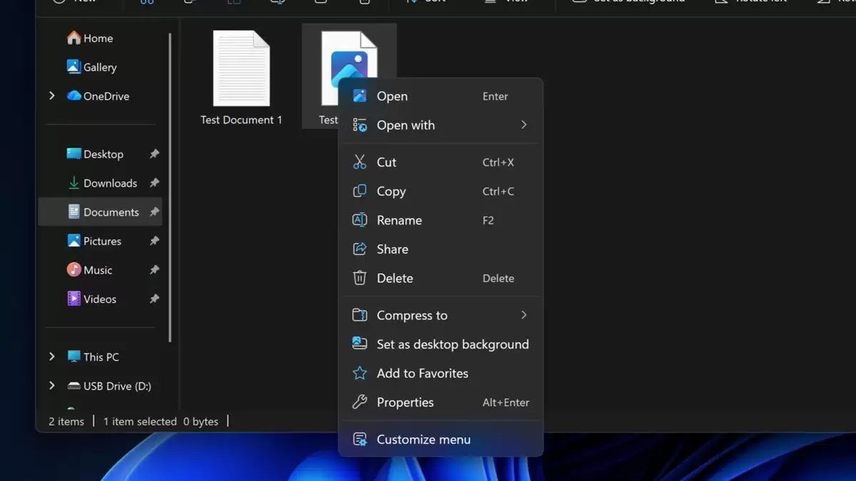 支持8项动作开关! Win11新版右键菜单定制选项Customize menu体验