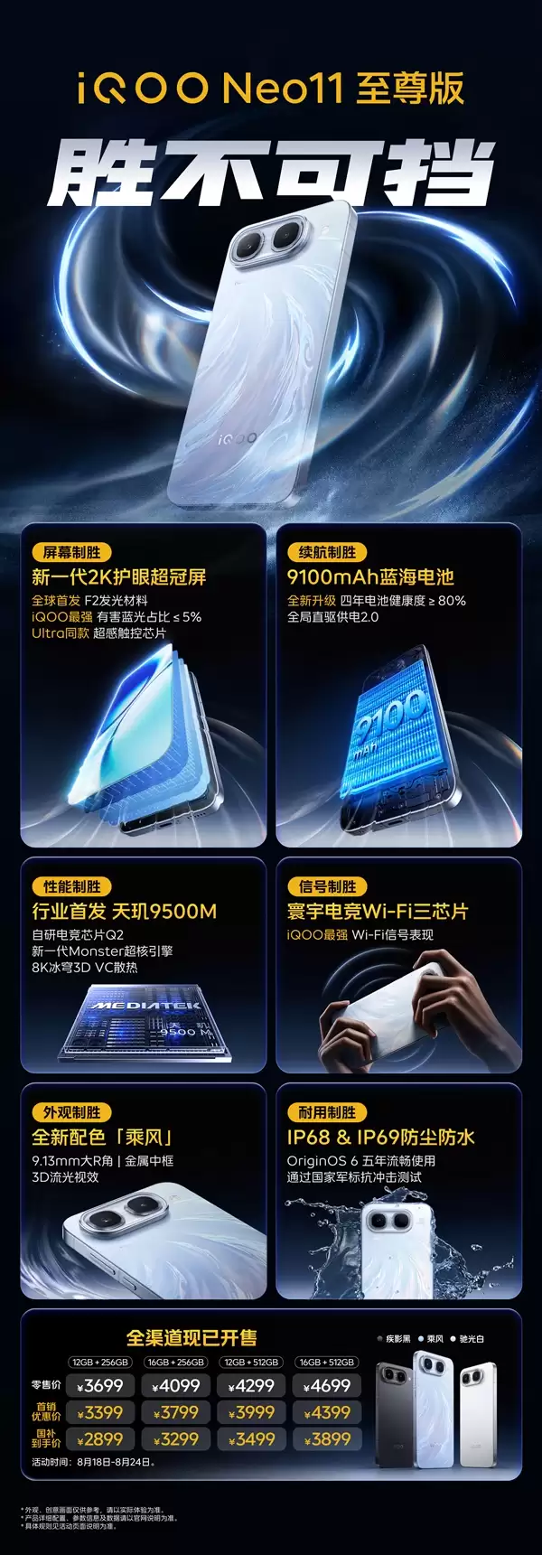 国产顶级2K屏+天玑9500M只要2899元!一图读懂iQOO Neo11至尊版