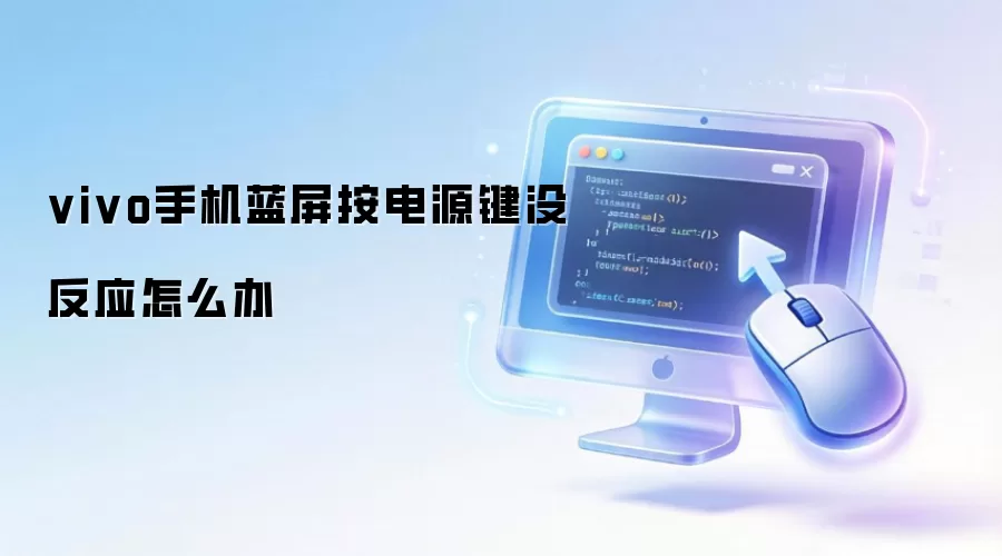 vivo手机蓝屏按电源键没反应怎么办