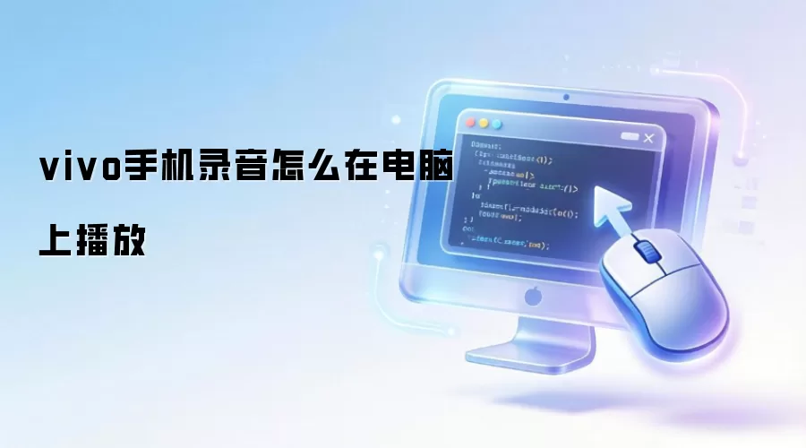 vivo手机录音怎么在电脑上播放