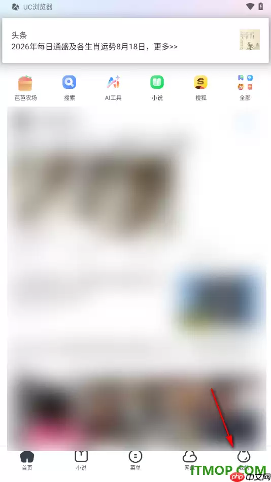 uc浏览器极速版手机版设置锁定横屏的方法