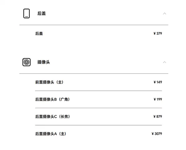 荣耀Robot Phone维修备件价格公布:主摄3079元 仅次于主板